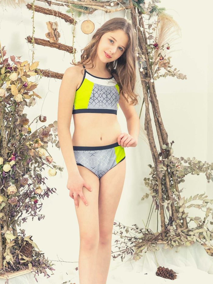Little Sister Two Piece Swimsuit For Girls - AS ROSE RICH