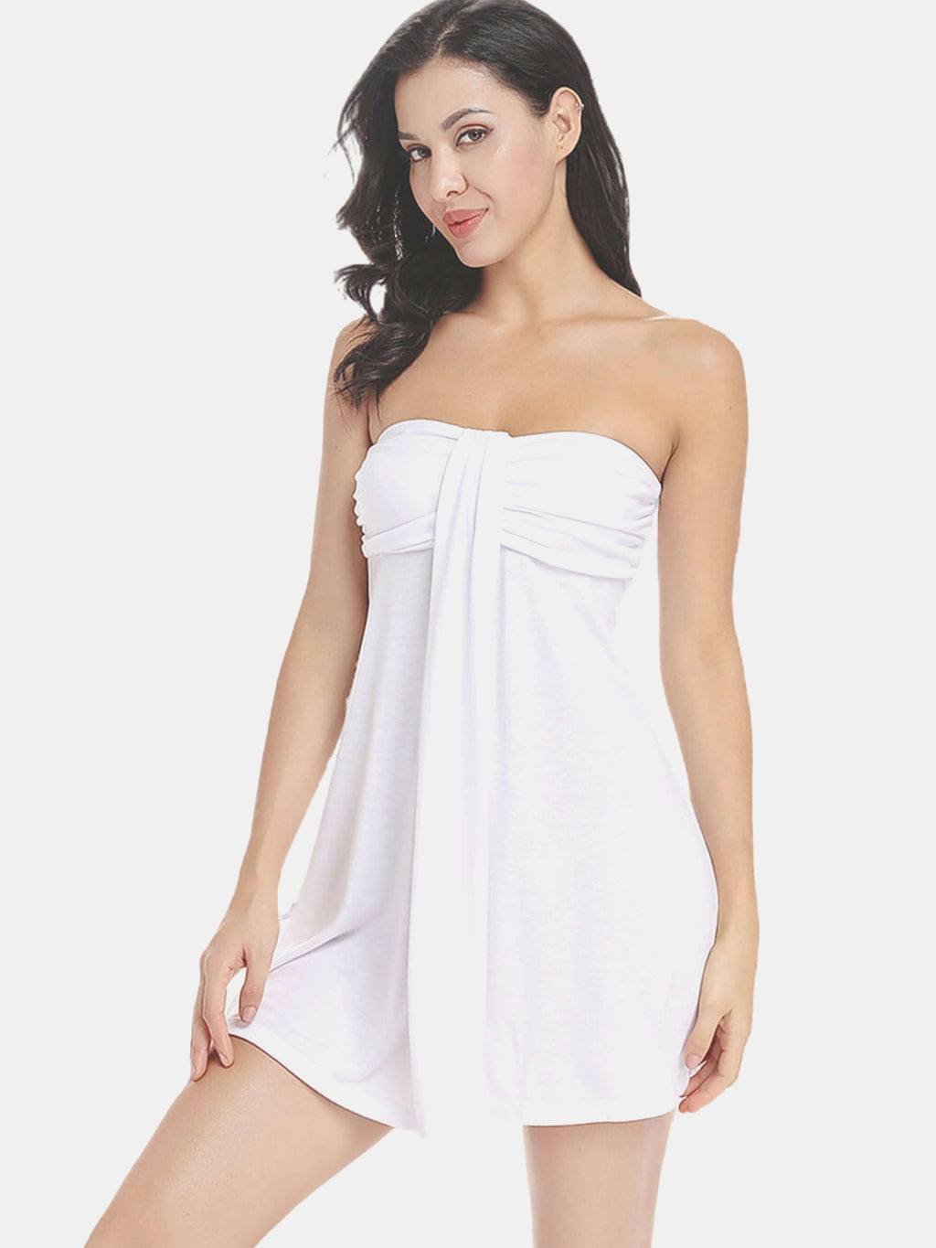 Strapless Slinky Beach Dress - AS ROSE RICH