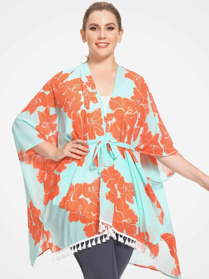 Floral Kimono Wrap - AS ROSE RICH