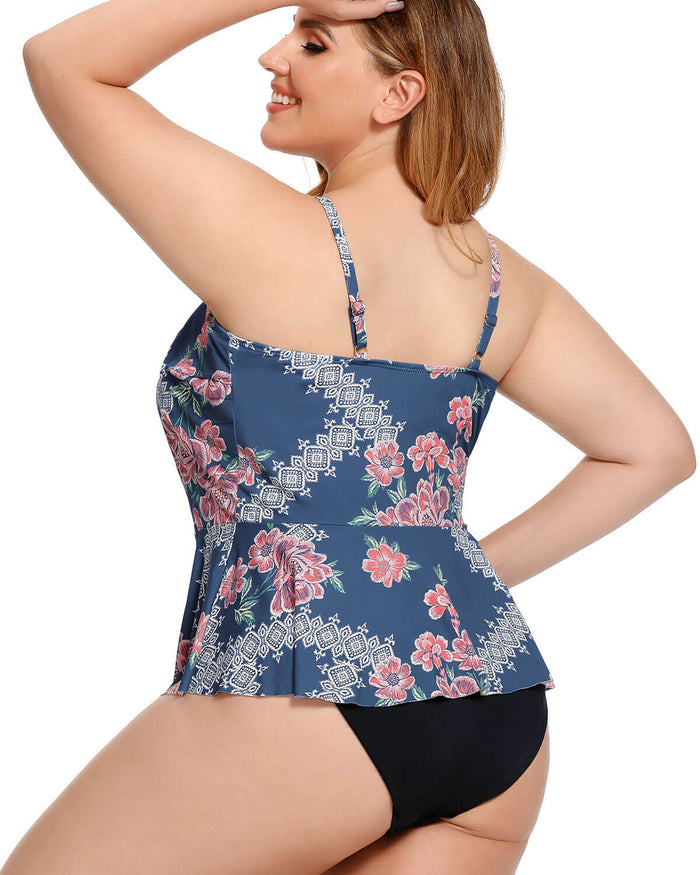 Plus Size Pendulum Tankini - AS ROSE RICH