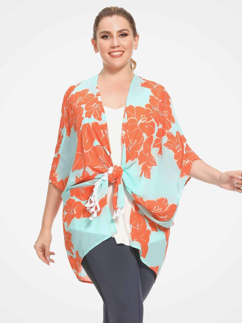 Floral Kimono Wrap - AS ROSE RICH