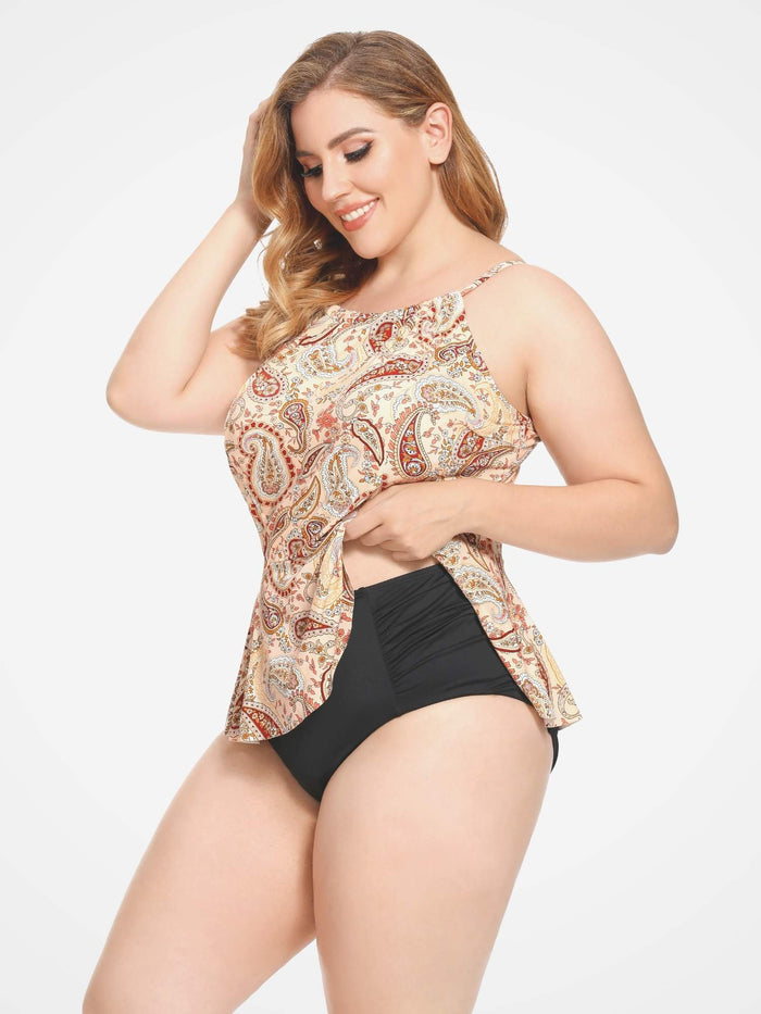 Plus Size Pendulum Tankini - AS ROSE RICH