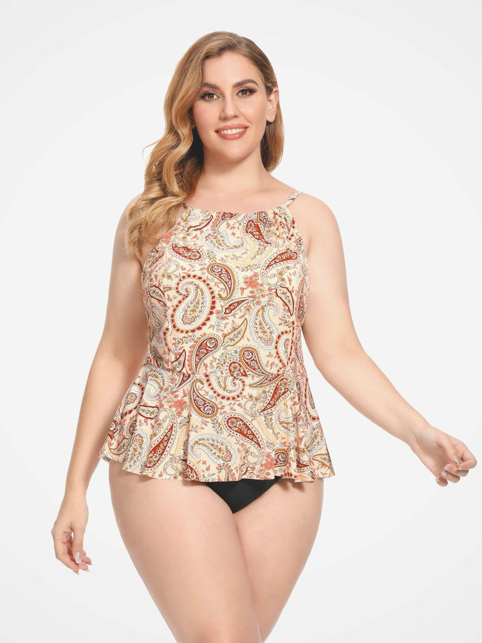 Plus Size Pendulum Tankini - AS ROSE RICH