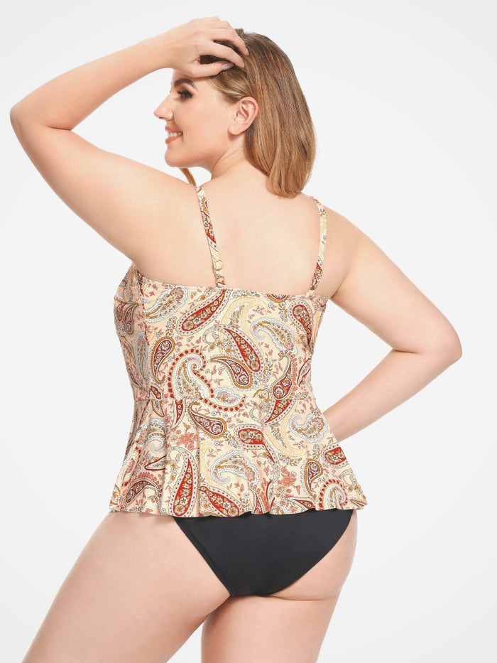 Plus Size Pendulum Tankini - AS ROSE RICH