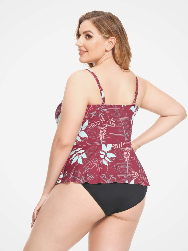 Plus Size Pendulum Tankini - AS ROSE RICH