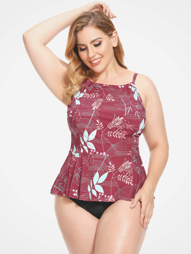 Plus Size Pendulum Tankini - AS ROSE RICH