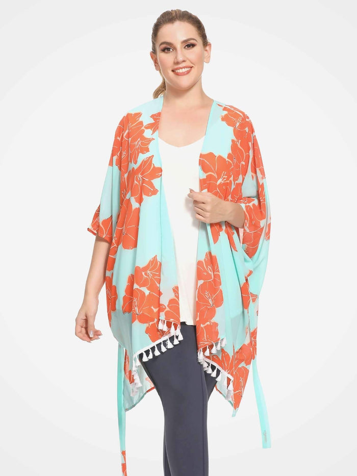 Floral Kimono Wrap - AS ROSE RICH