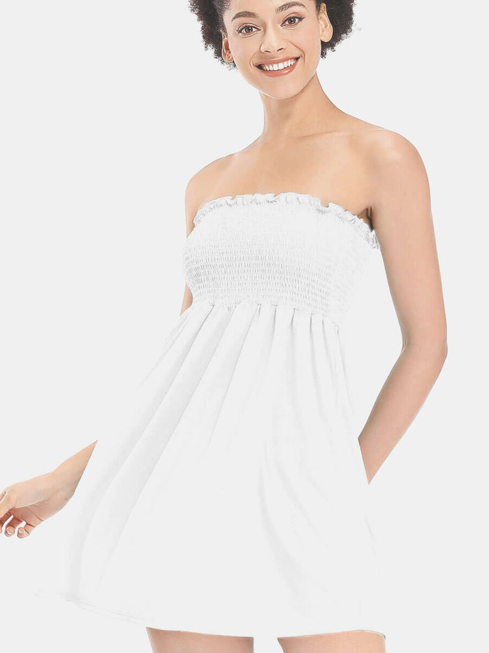Strapless Slip On Beach Dress Strapless Slip On Beach Dress