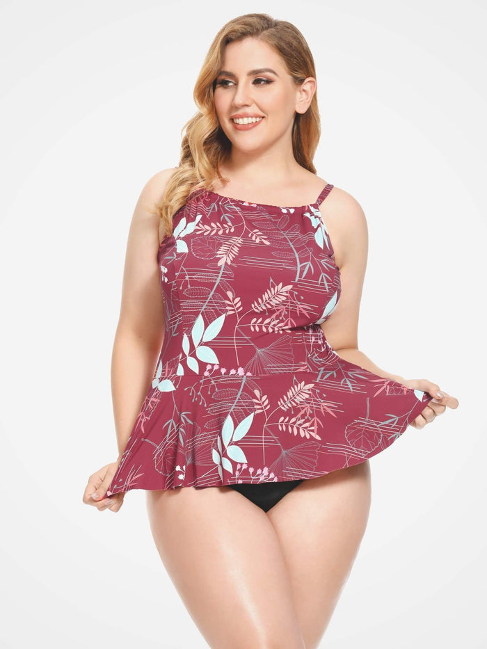 Plus Size Pendulum Tankini - AS ROSE RICH