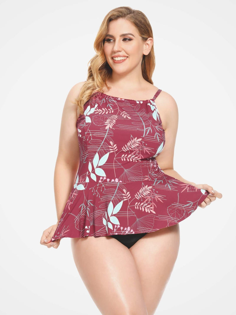 Plus Size Pendulum Tankini - AS ROSE RICH