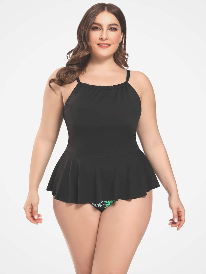 Plus Size Pendulum Tankini - AS ROSE RICH