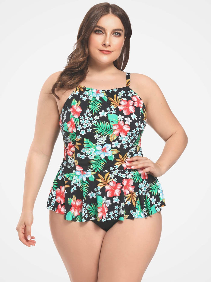 Plus Size Pendulum Tankini - AS ROSE RICH