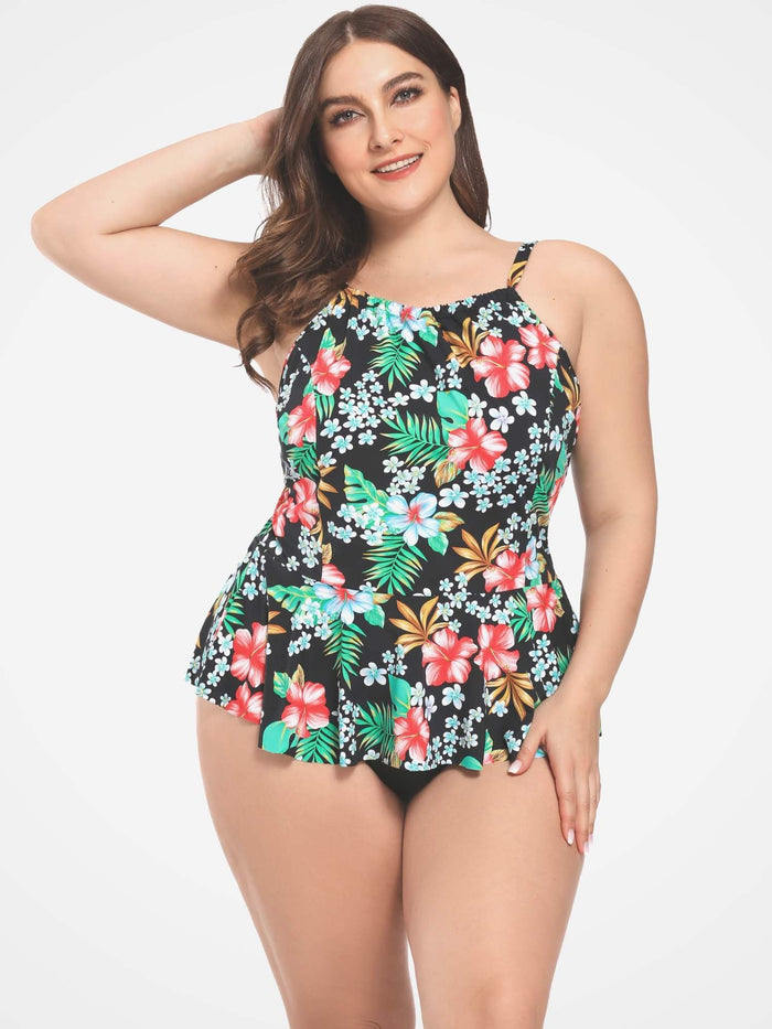 Plus Size Pendulum Tankini - AS ROSE RICH