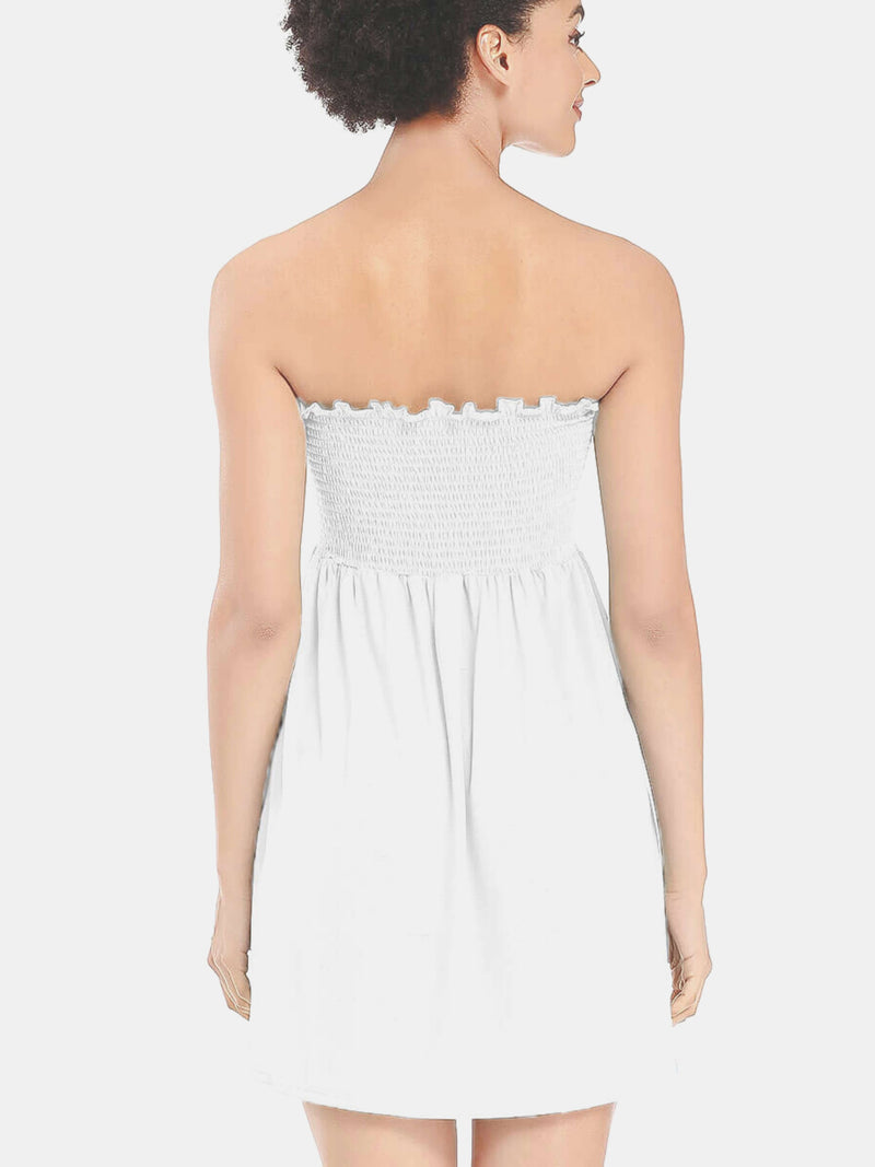 Strapless Slip On Beach Dress - AS ROSE RICH