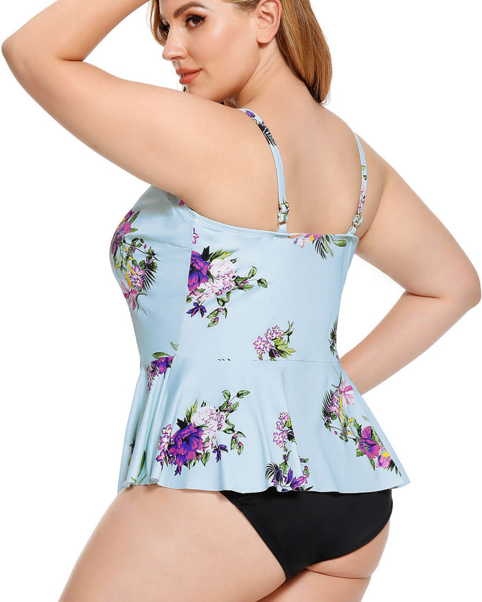 Plus Size Pendulum Tankini - AS ROSE RICH