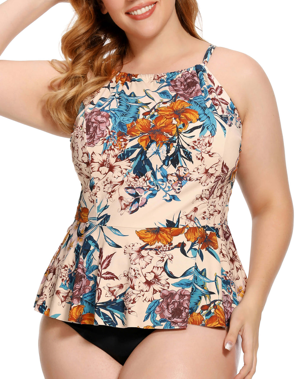 Plus Size Pendulum Tankini - AS ROSE RICH