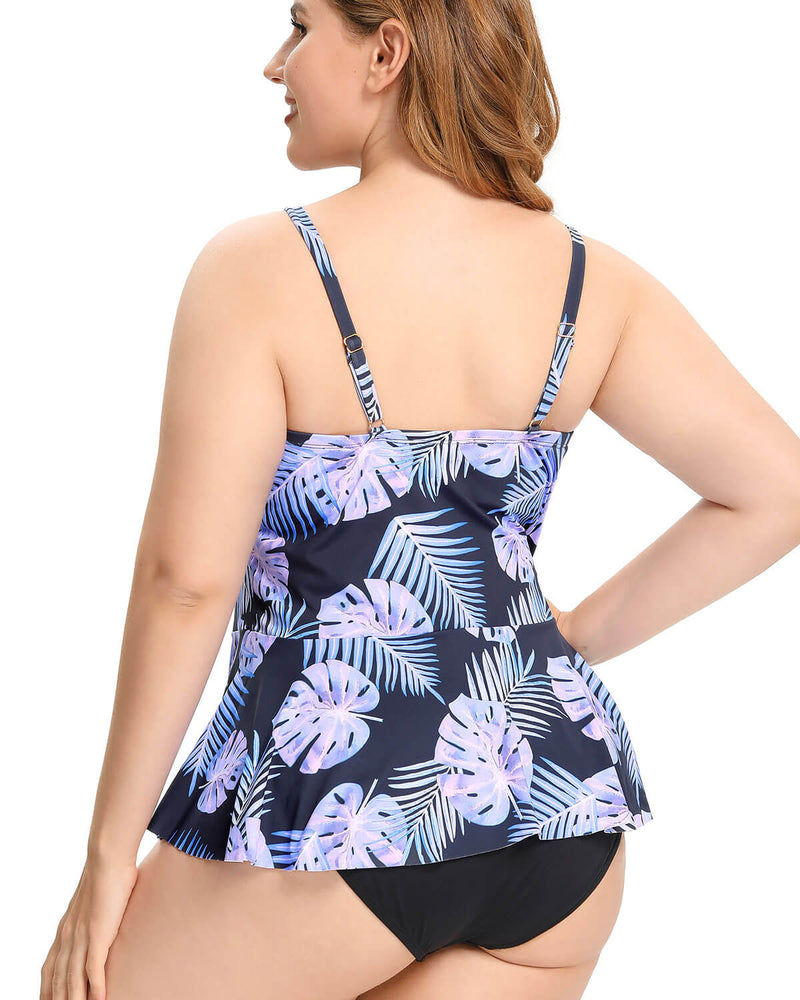 Plus Size Pendulum Tankini - AS ROSE RICH